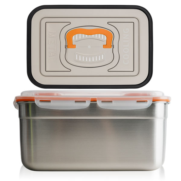 올품락 포스코 STS304 스텐밀폐용기 김치통 더블핸디 누름독 10L(오렌지), 10L+누름판, 1개 52,000원