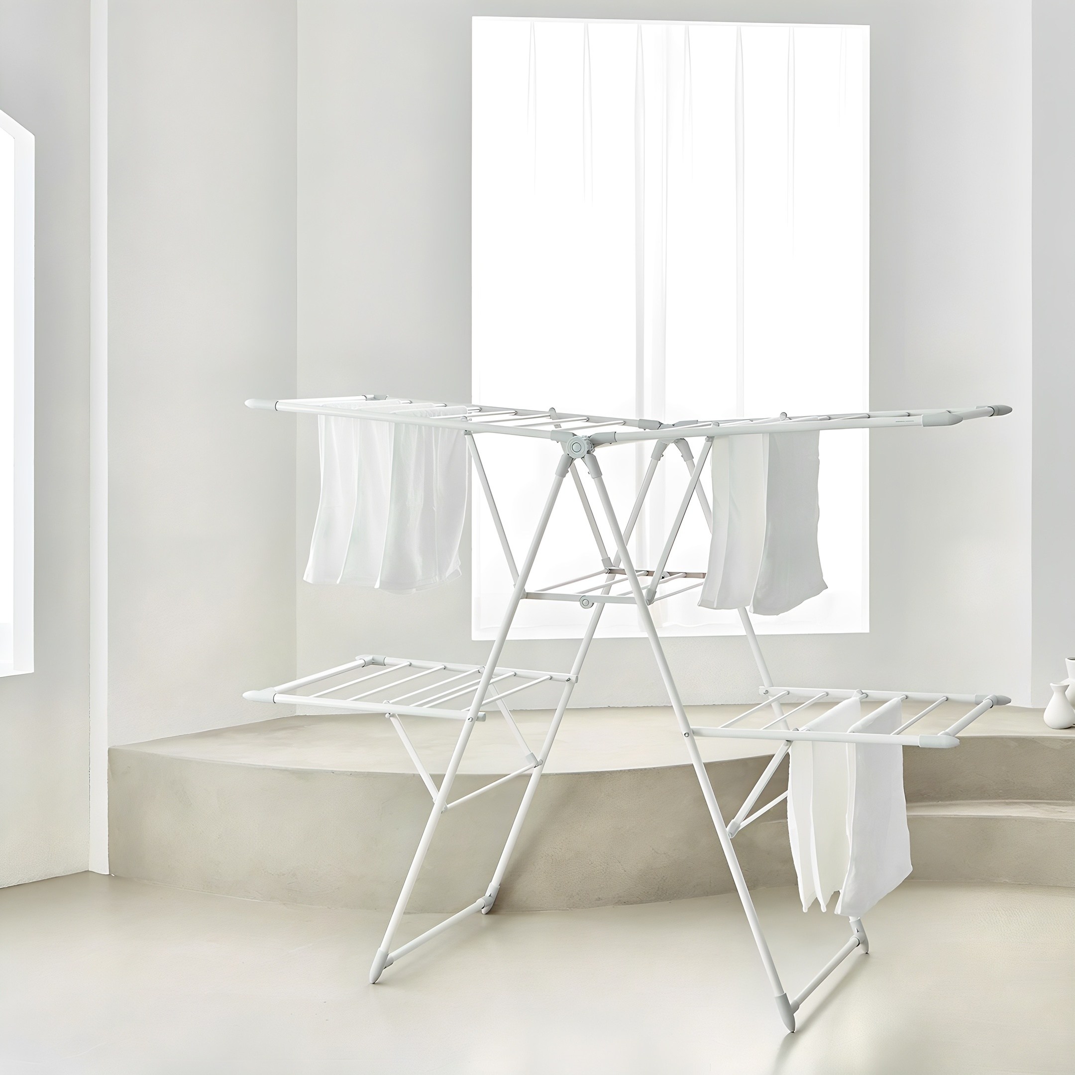 한샘 양날개 플러스 건조대, 크림화이트+라이트그레이 57,670원