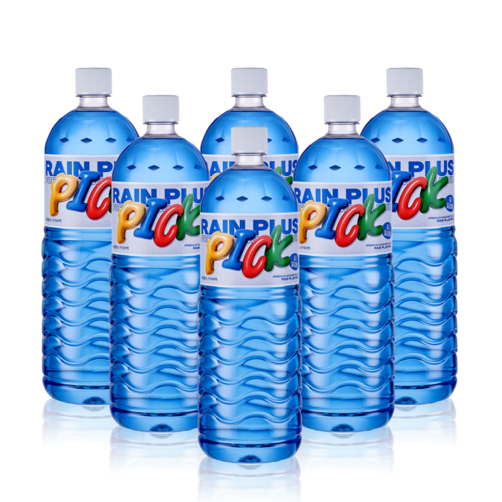 [레인플러스 Pick] 사계절 워셔액 차량용 에탄올 모든차종호환, 6개, 1.8L 16,980원