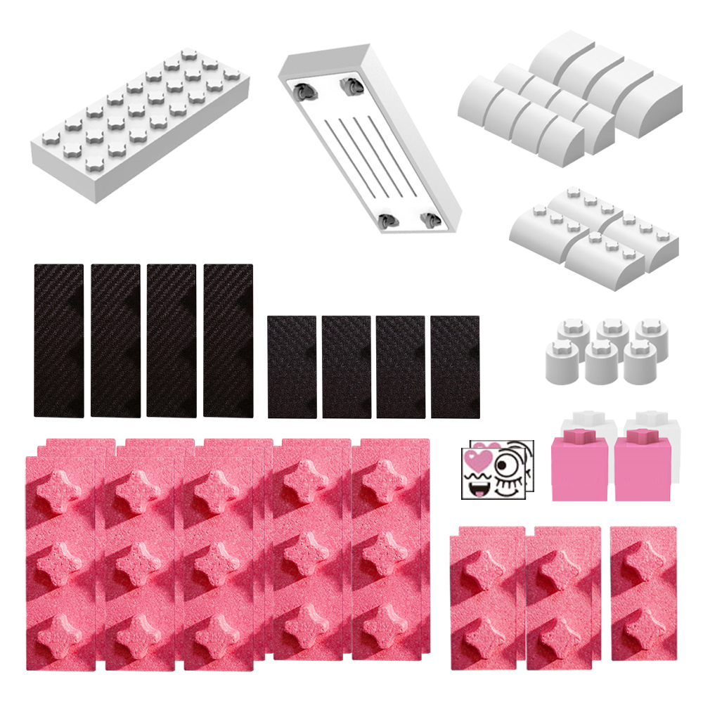 상상블럭 시즌2 소프트 빅블럭 A세트 53p + 바퀴세트 + 스티커 2p, 핑크, 1개 194,000원