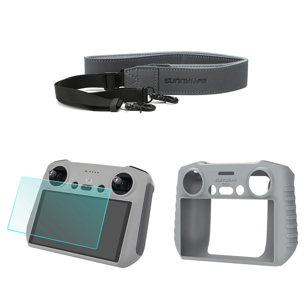 DJI 드론 조종기 RC2 전용 필수 액세서리 키트 강화유리 보호 필름 목걸이 스트랩 실리콘 커버 미니4 에어3, D62실리콘커버(그레이)+D2+D7, 1개 42,000원