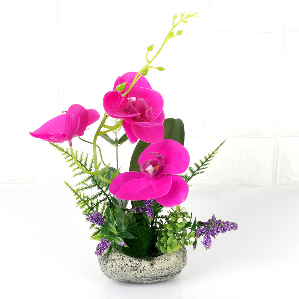 조아트 리얼양난 조화 돌수반 중 꽃화분, 혼합 색상, 1개 12,800원