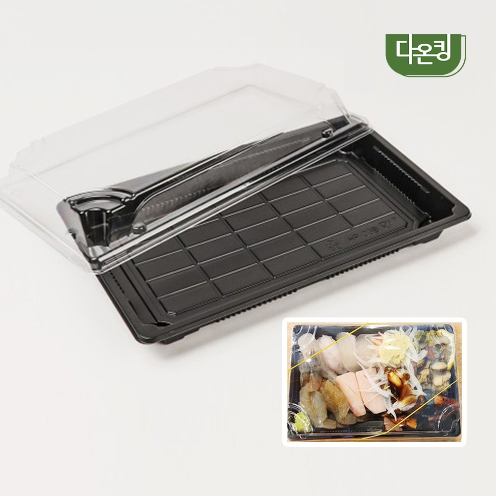 다온킹(소량) 사각 초밥용기 HP-09 검정 합세트 16,930원