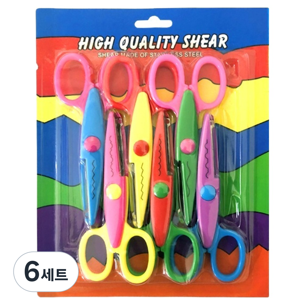 아이나라에듀 알록달록 모양가위 6종 세트 39,300원