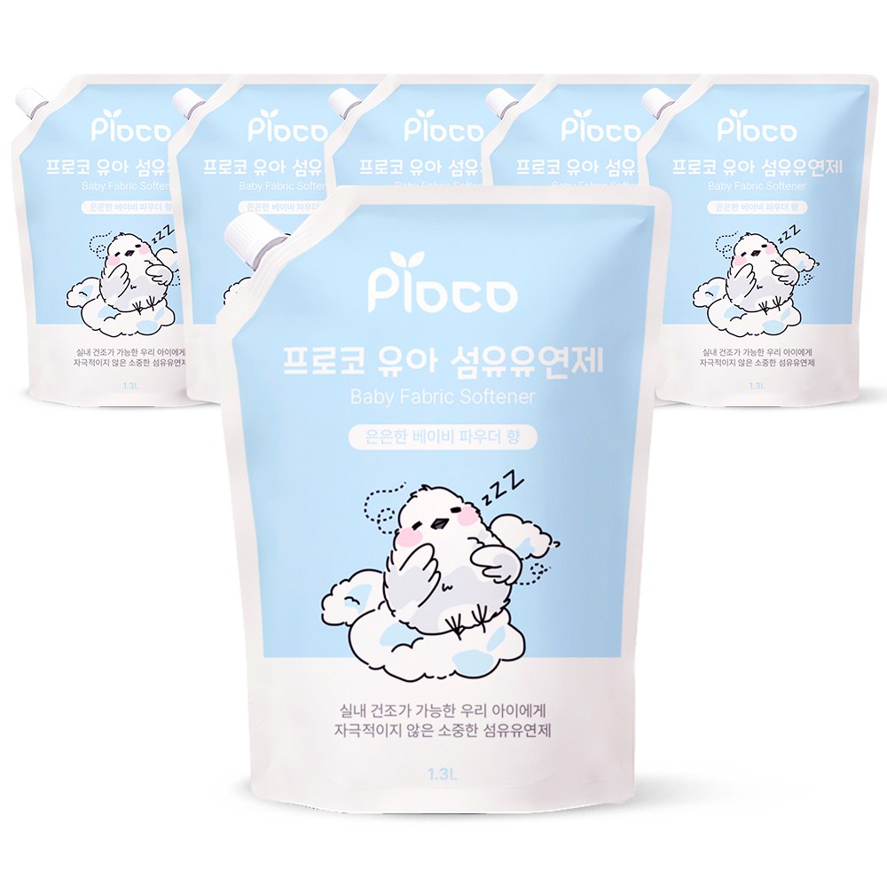 프로코 베이비파우더 유아 섬유유연제, 6개, 1.3L 25,900원