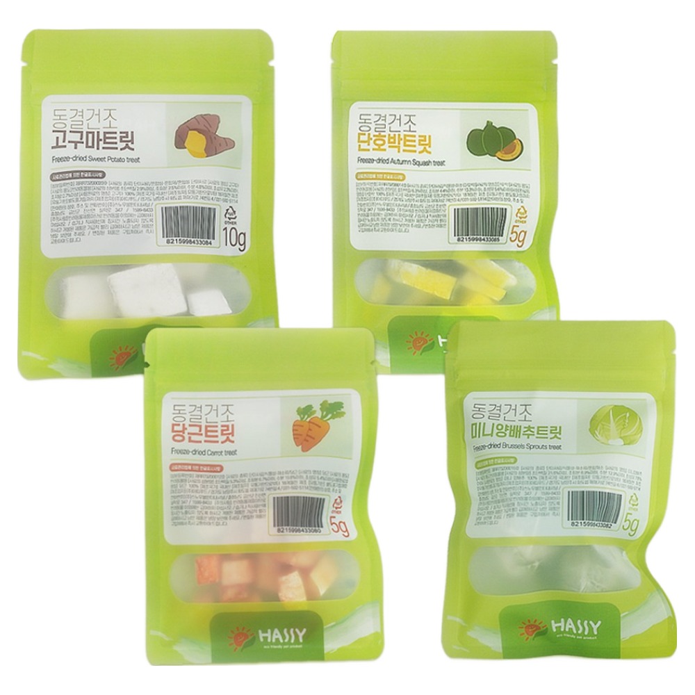 해씨 햄스터 동결건조 야채 트릿 고구마 + 단호박 + 당근 + 미니양배추 세트, 1세트 12,900원