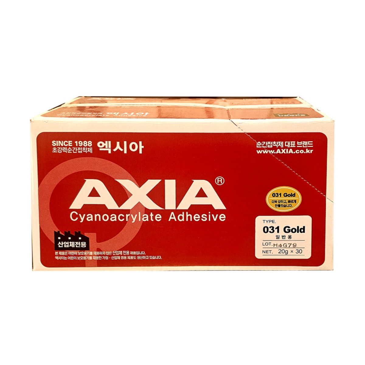엑시아 031 골드 20g 다용도 순간접착제 금속 플라스틱 고무 초강력 접착제 본드, 30세트 56,010원