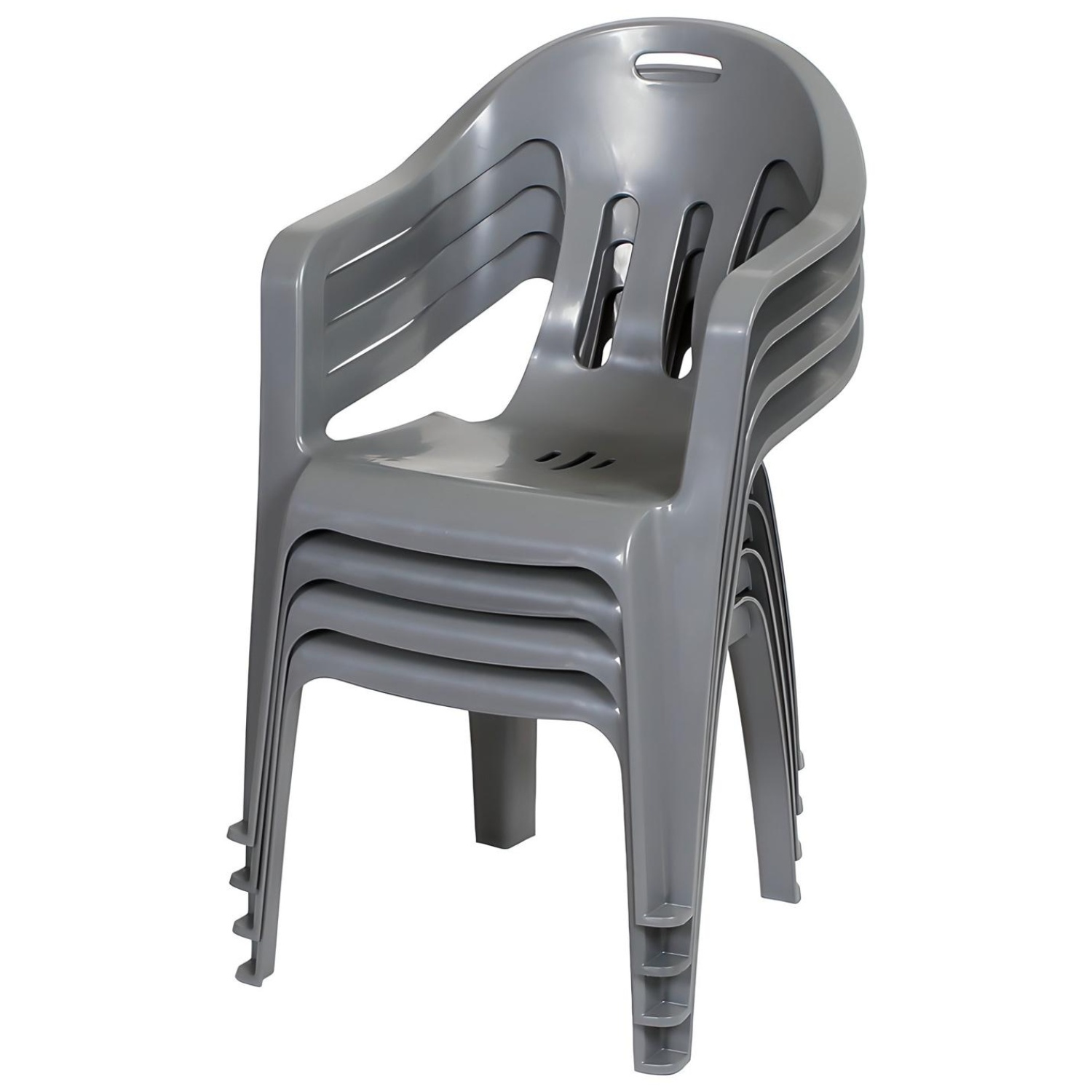 지오리빙 팔걸이 플라스틱의자 4개, 그레이, 4개 55,800원