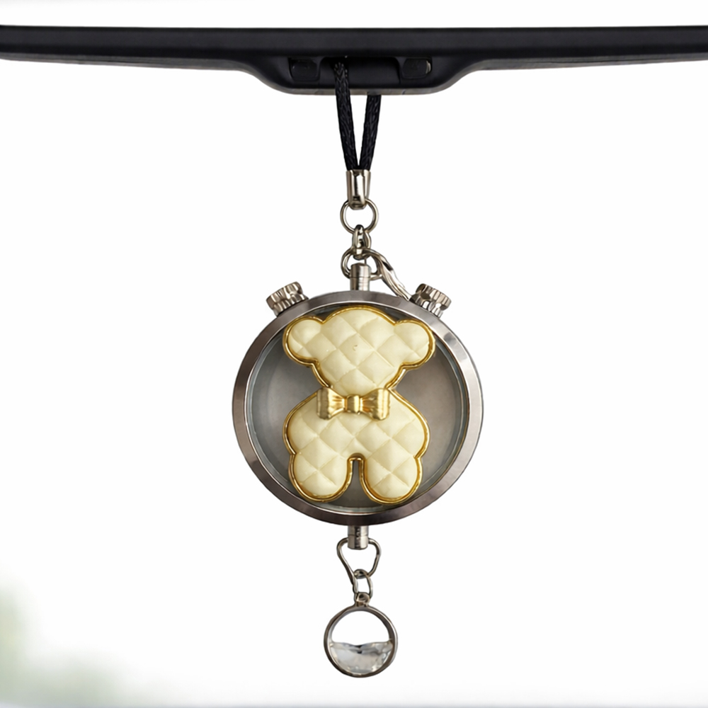 사이드비 곰돌이 차량용방향제 테디베어 곰모양 방향제 룸미러 송풍구 디퓨저 피톤치드, 1개, 룸미러형 아이보리 블랙체리향 38,900원