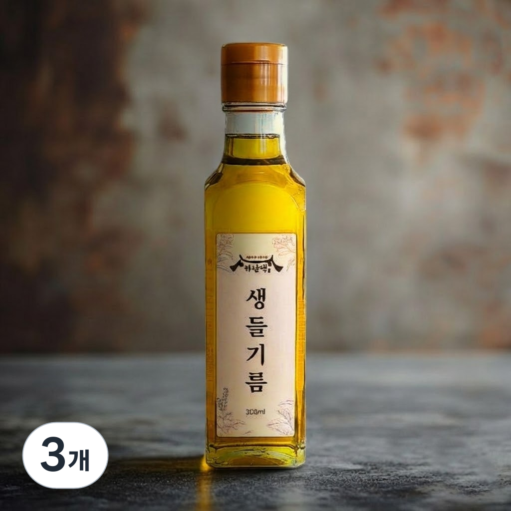 건강한 하남댁 저온압착 생들기름 냉압착, 3개, 300ml 23,890원