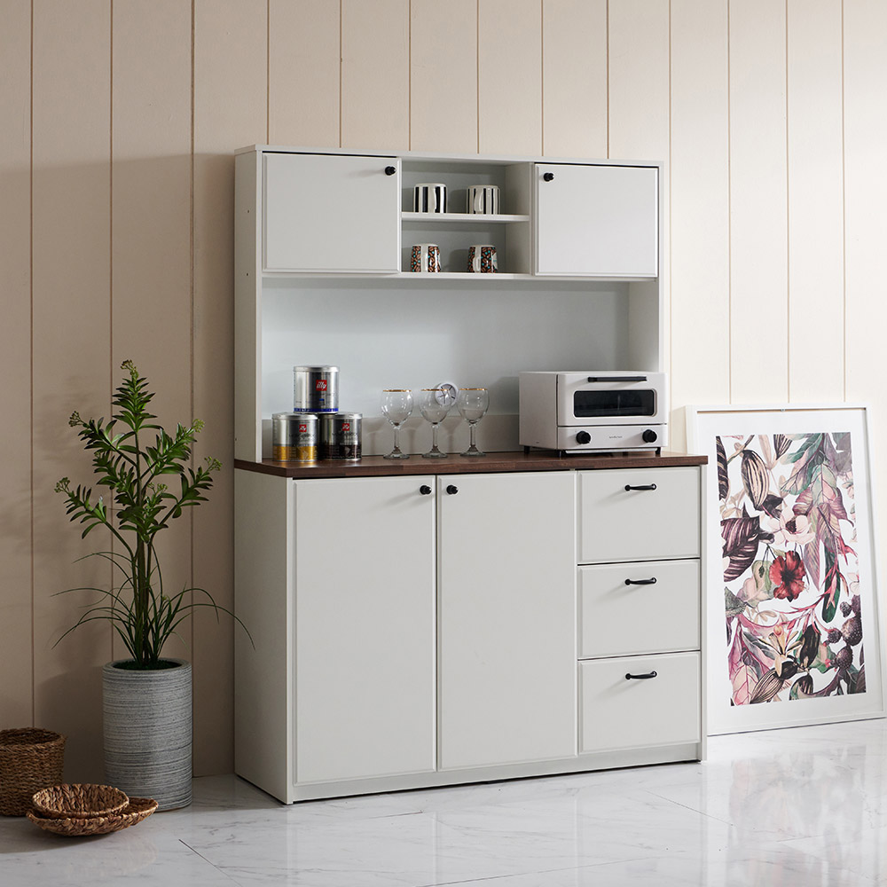 파로마 신시아 1200 서랍 주방수납장 상부장 세트, 색상:단일색상 199,000원