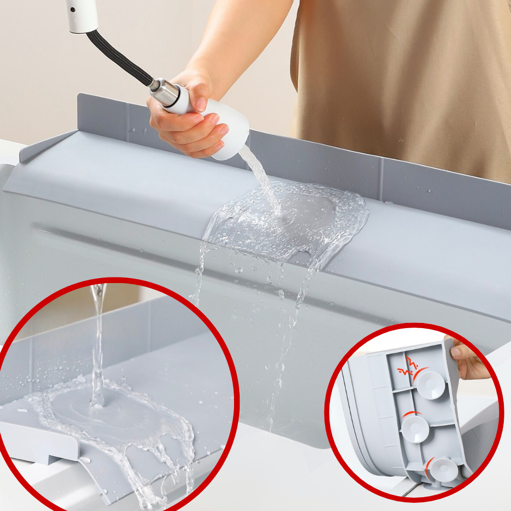 글로윅 처마형 흡착식 특대형 싱크대앞 물막이  물튀김 방지 실리콘 물막이 9,900원