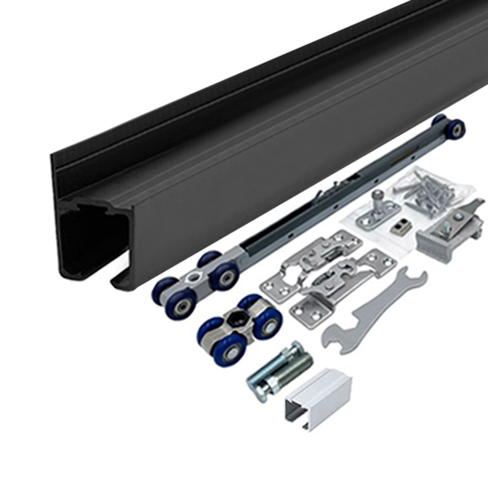 신형EM201 댐퍼레일 로라세트 한쪽댐퍼(블랙)(80kg이하용,벽면설치용) 2M,3M _미닫이문부속 슬라이딩문부속 하부가이드 슬라이딩레일 행거레일 슬라이딩도어레일 댐핑레일 천정설치 99,800원
