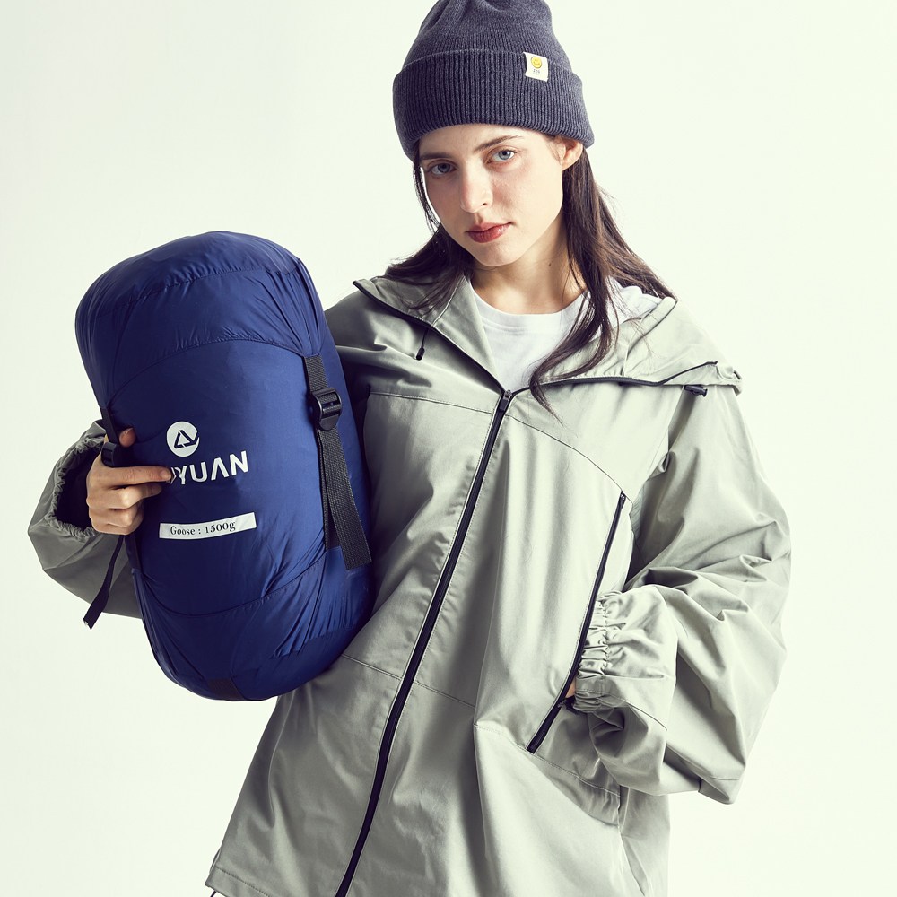 녹원 거위털 1500g 군용 구스 침낭 캠핑 사계절 이불 차박 백패킹 동계 겨울 버닝, 네이비, 1개 99,000원