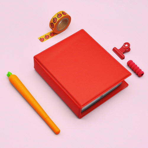 라비니 띠부띠부씰 북 앨범 보관 바인더, 레드 9,900원
