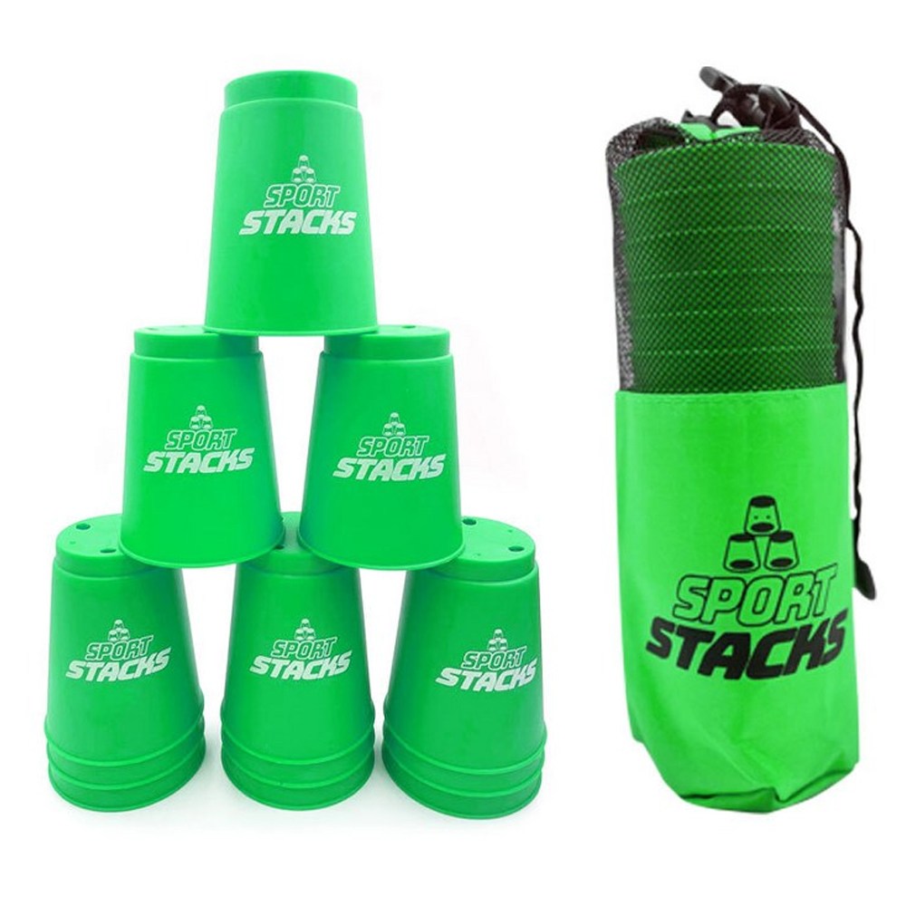 에이티 컵쌓기 12개 1세트 어린이 스피드스택스 교구 KC인증, 그린, 1개 10,300원