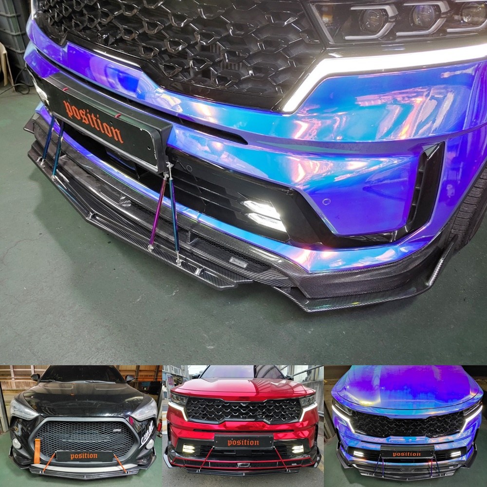 전차종립댐 프론트립댐 3단공용 립댐 바디킷 에어댐 프론트댐 DIY킷 라인데칼증정, 바디킷C타입카본(라인데칼그린증정) 73,900원