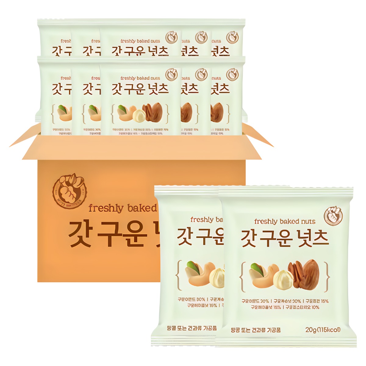 너츠브라더 갓구운넛츠 낱봉 하루견과, 100개 66,910원