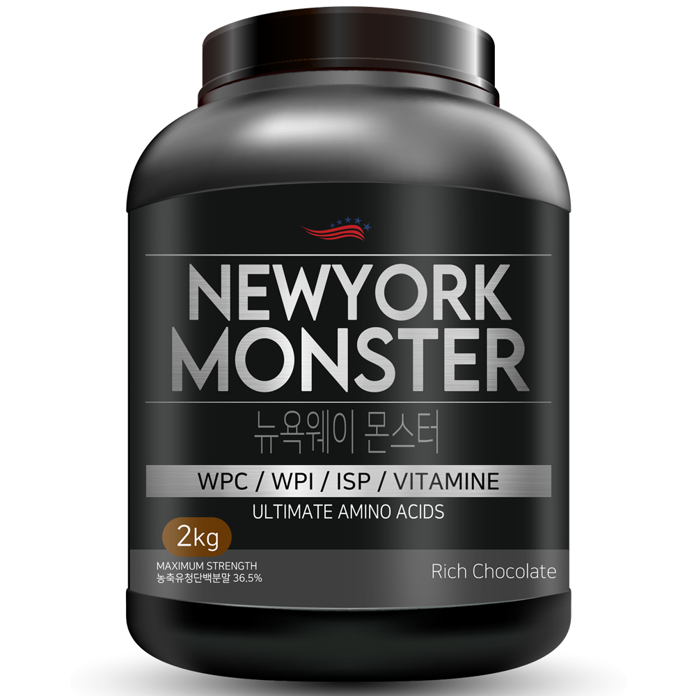 뉴욕웨이몬스터 WPI 함유 헬스보충제 단백질보충제 게이너 살찌는 체중증가 보충제, 2kg, 1개 36,400원