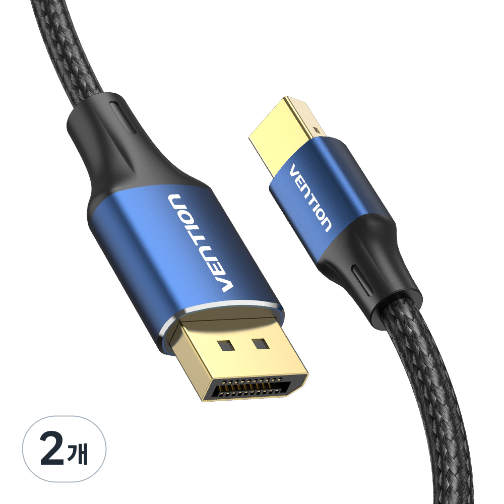 벤션 프리미엄 8K 양방향 Mini DP to DP 1.4 케이블, 2개, 2m 33,800원
