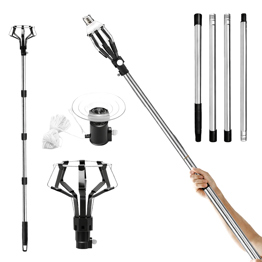 아띠꼴로 전구 교체기 창고 전등 조명 교체 장대 집게, 블랙, 1세트 19,500원