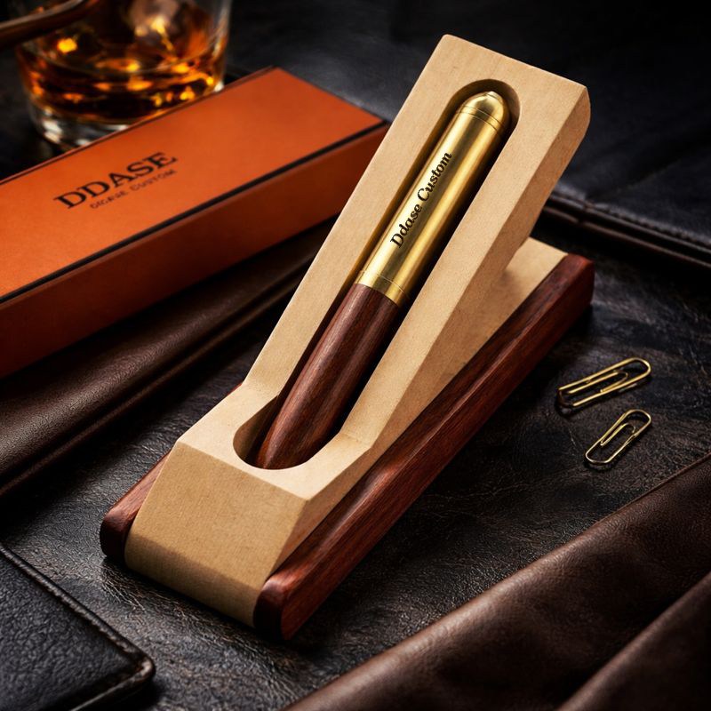 DDASE 각인볼펜 선물용 우드 서명펜, 1개, 브라운 26,400원