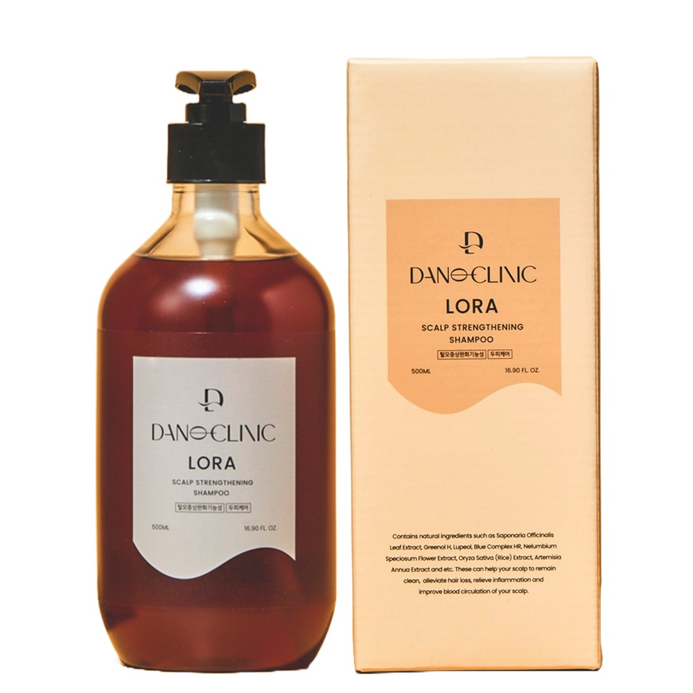 다노클리닉 로라 두피 강화 샴푸 약산성 저자극인증샴푸, 1개, 500ml, 현재가 23,980원