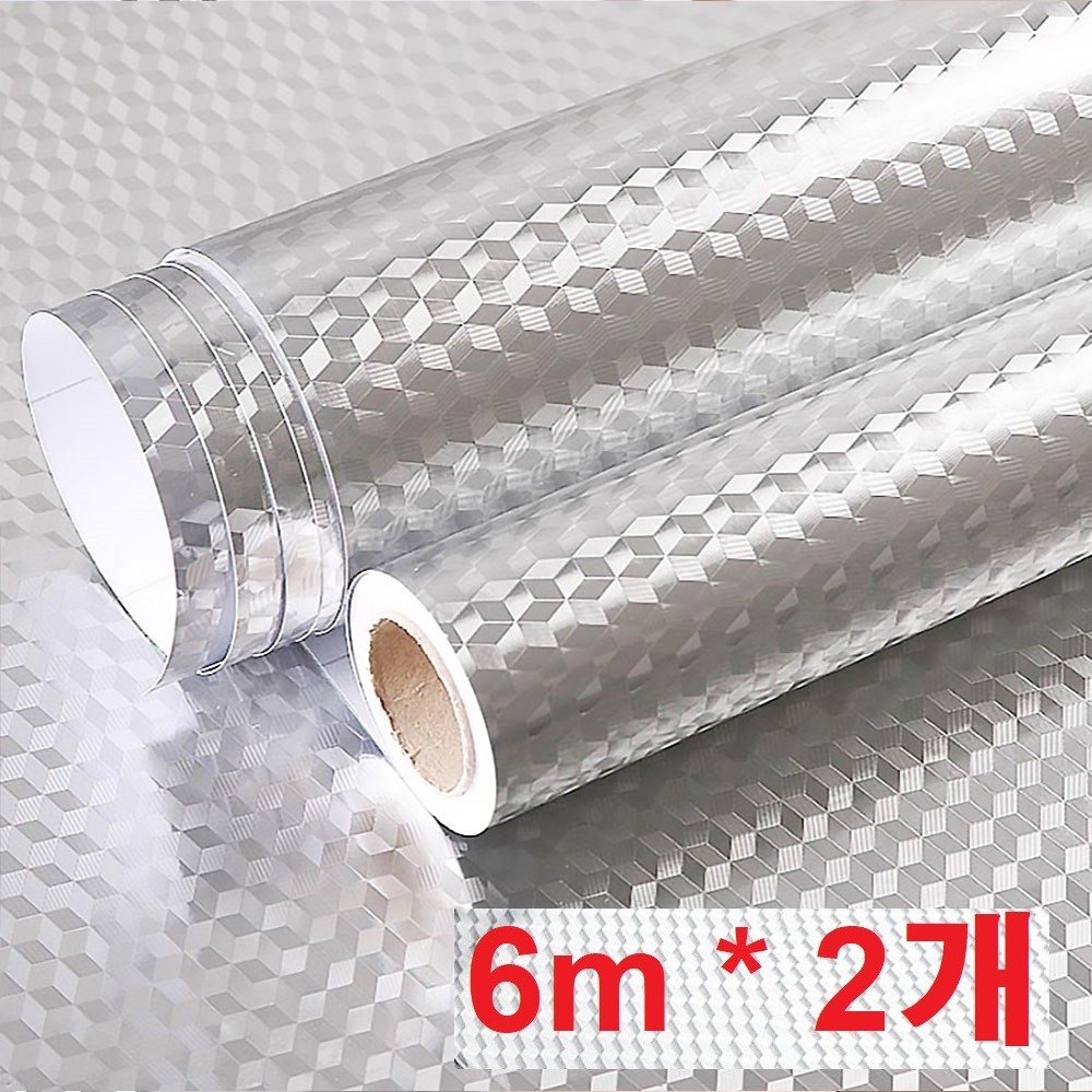 초이스잇 접착식 방수 기름때 오염 방지 주방 알루미늄 시트지 (6m x 40cm) 7,900원