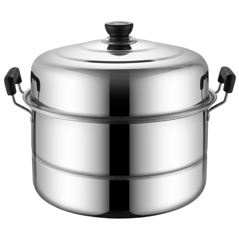 스텐 이중 찜기 가정용 두껍게 2단 라지 냄비 가스 인덕션 다용도냄비 25,000원