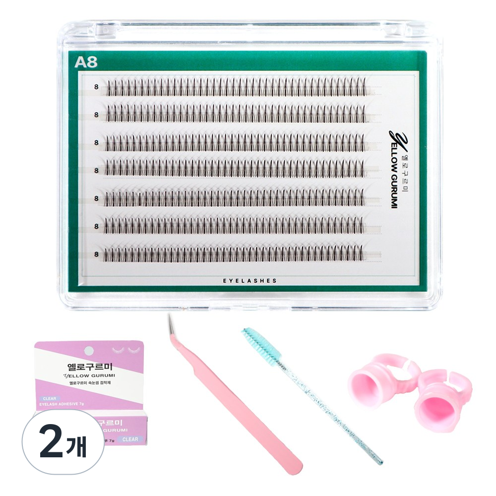 부분 가닥 인조 속눈썹 풀세트 280pcs 대용량 연장 아이돌 아이래쉬 A형 7줄 8mm 글루 투명 14,160원