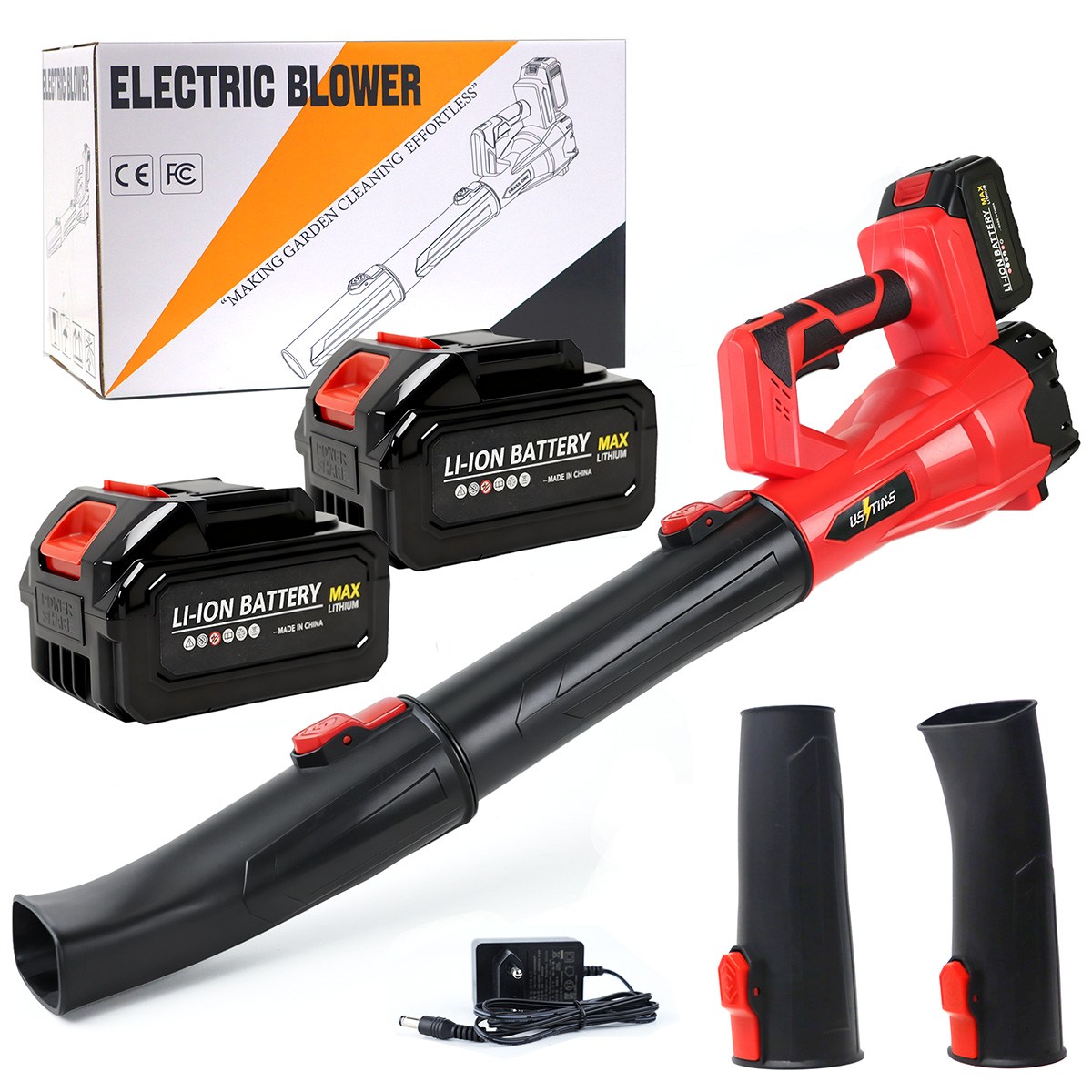 우스틴스 무선 고출력 충전식 대포 송풍기 무선송풍기 강력 무선 송풍기 대포송풍기 낙엽 청소 송풍기, 1세트 131,980원