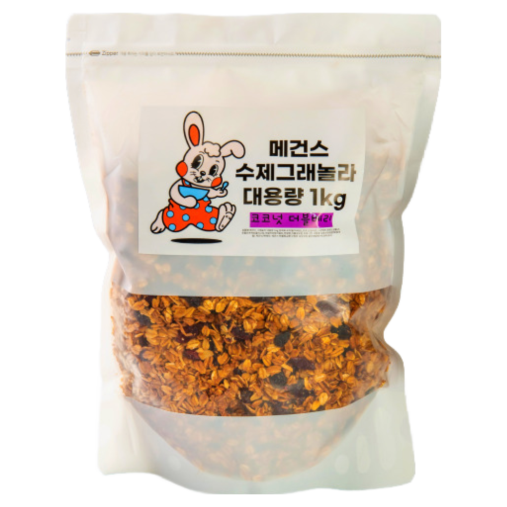 메건스 대용량 그래놀라 1kg 크랜베리&그레이프 코코넛, 1kg, 1개 29,650원