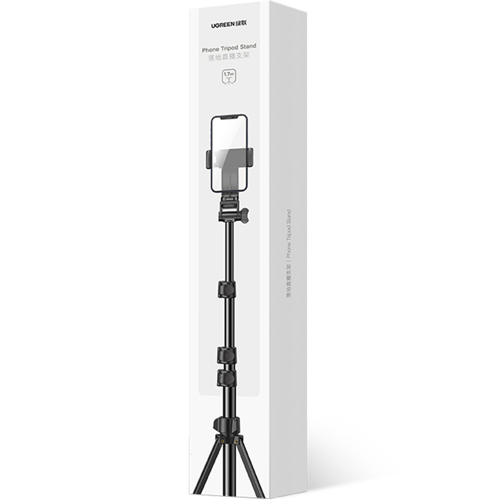 유그린 익스텐션 스마트폰 카메라 4단 삼각대 스탠드 1.7m, LP377, 1개 26,900원