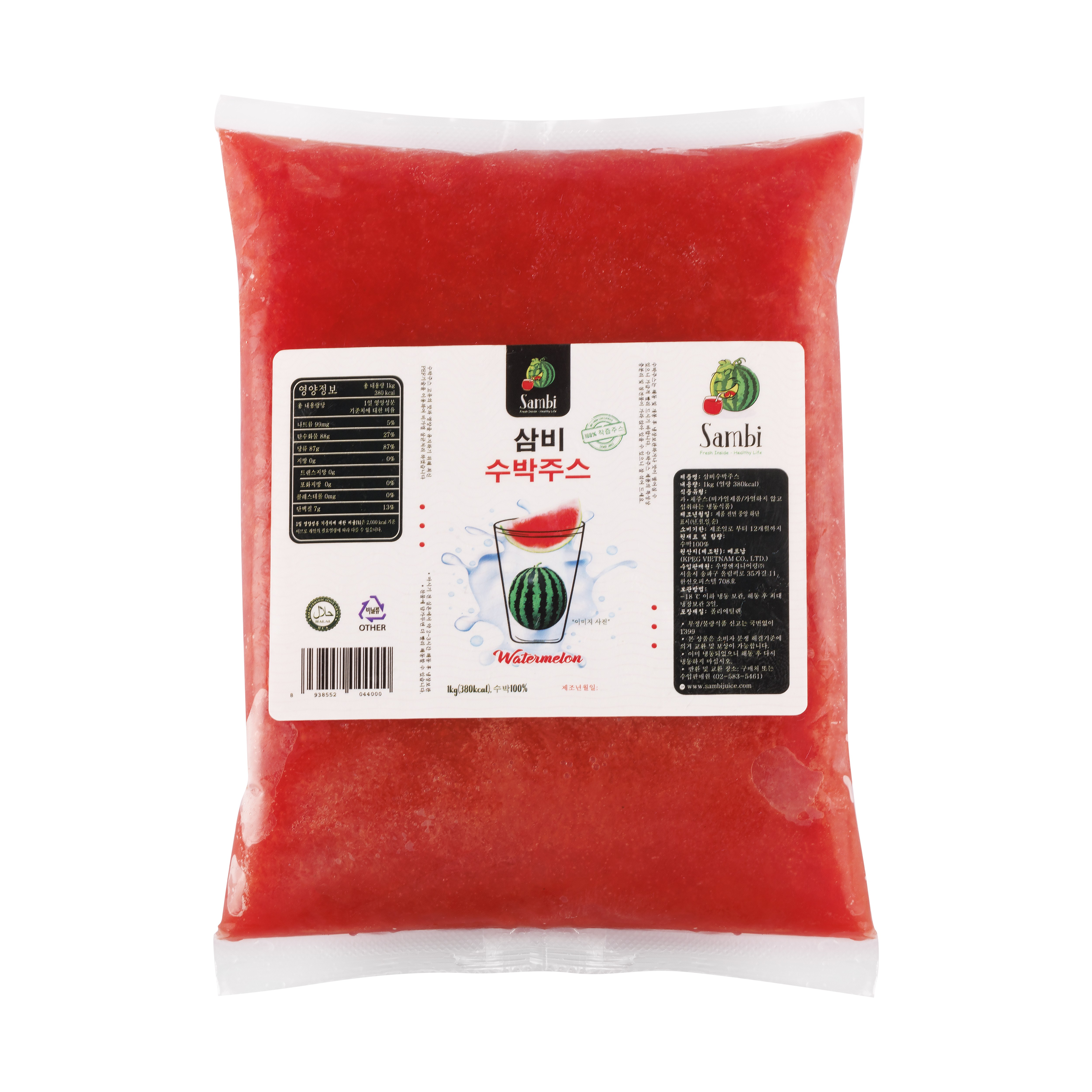 삼비주스 100% 착즙 리얼 수박주스 , 1kg, 10개, 1kg 50,840원