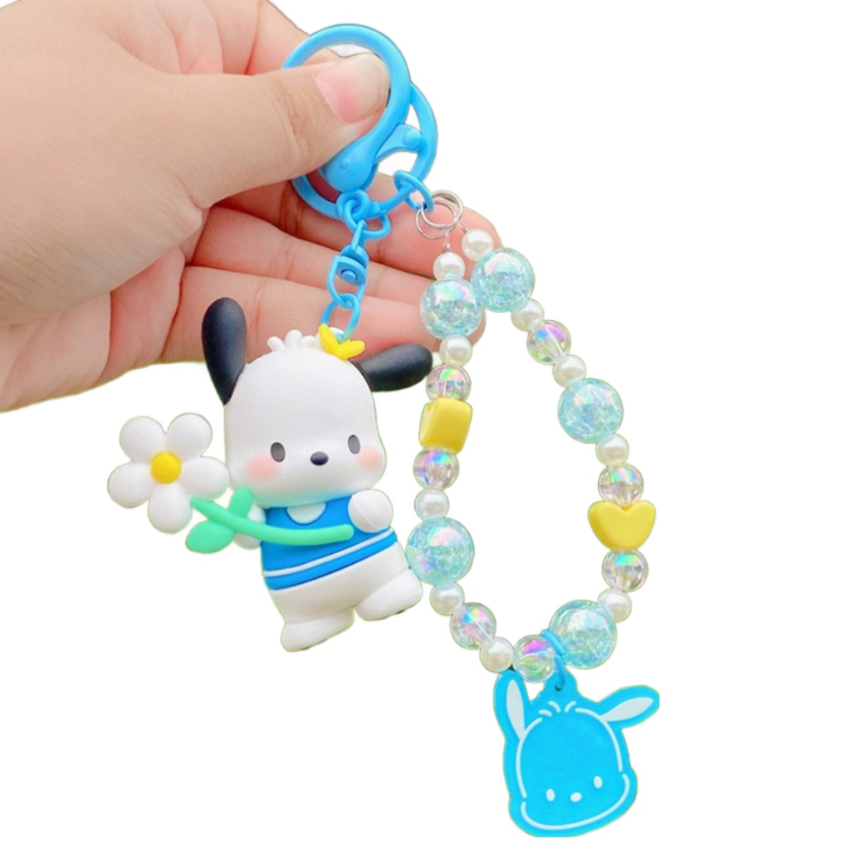 산리오 캐릭터 가드닝 꽃 스트랩 피규어 키링 키홀더 열쇠고리, 데이지 포챠코, 1개 8,900원