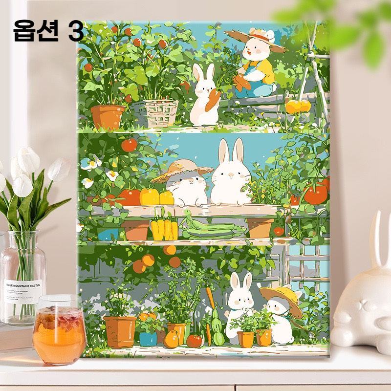 라이프앤코지 DIY 아크릴 유화 그리기 중급자용(토끼 고양이 풍경화) 40*50CM, 1개 18,000원