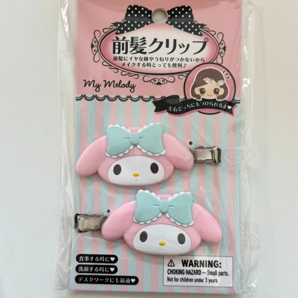 [산리오 정품] (2개 세트) 키티 마이멜로디 앙팡맨 캐릭터 집게핀 헤어핀 9,220원