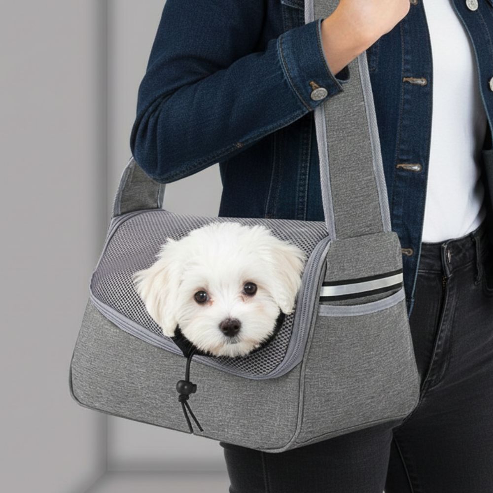 버디트로브 강아지 슬링백 애견 고양이 가방, 1개, 그레이 12,800원