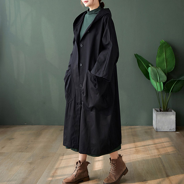 드마엘 벤지 오버핏 모던 후드 롱 트렌치코트(2color)+델로나-간절기 코트 24,990원