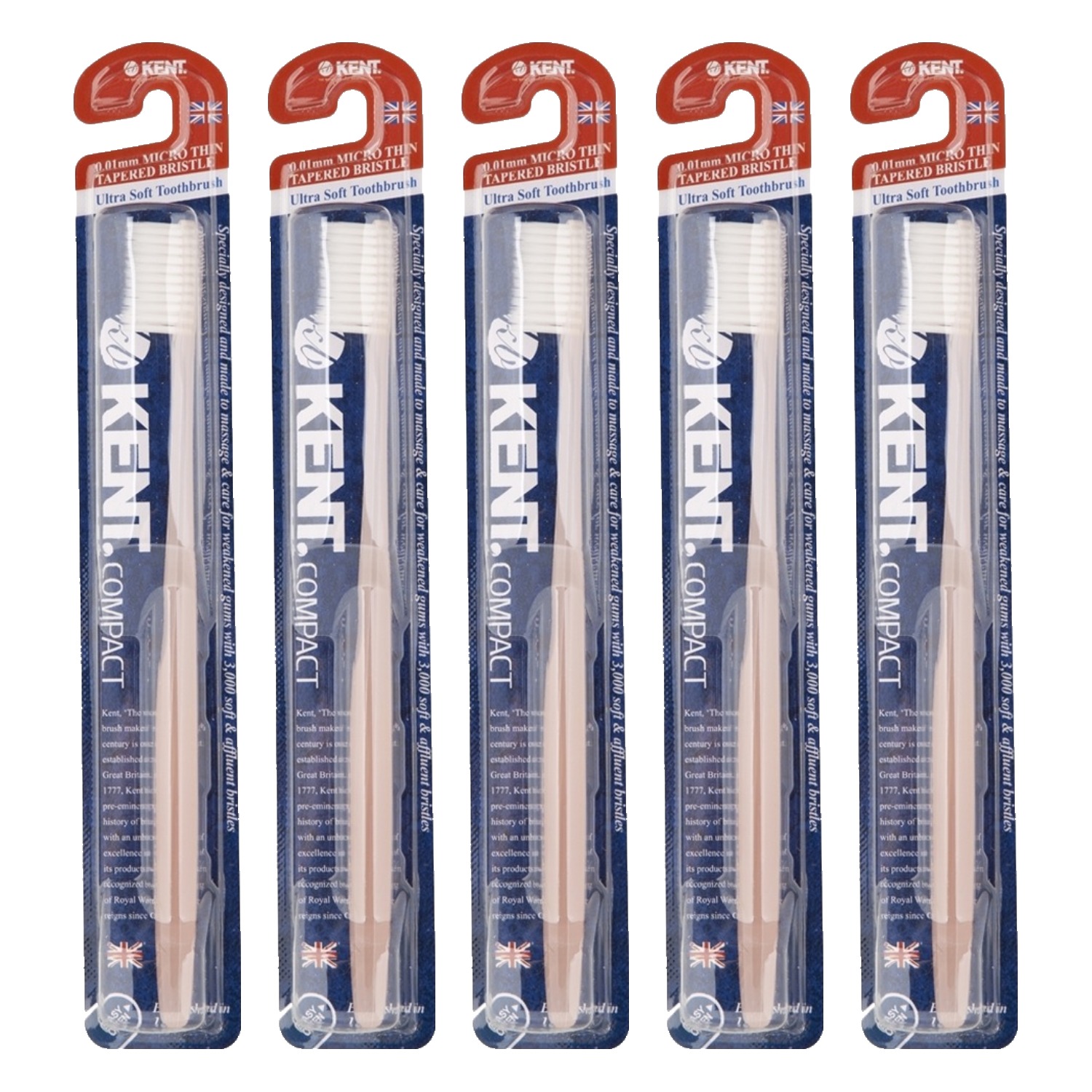 켄트 콤팩트 초극세모 칫솔 핑크, 1개입, 5개 19,010원