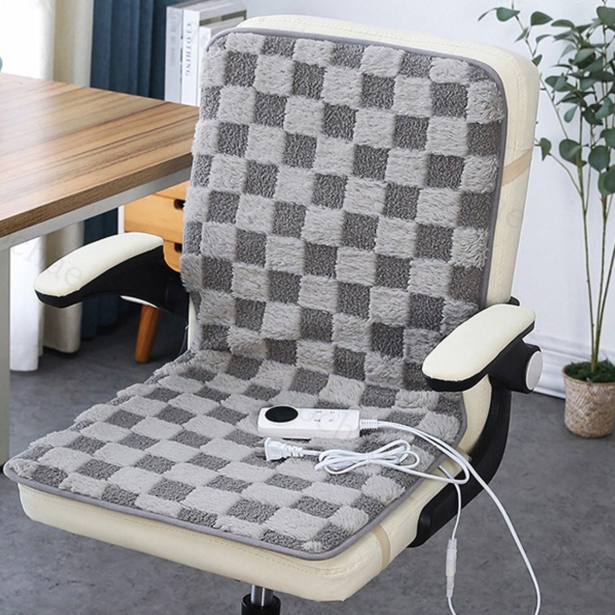 Mochae 1인용 등받이 의자 전기방석 일체형 쿠션 전기매트 9단 온도 조절 온열방석 겨울 의자 온열 방석 29,890원