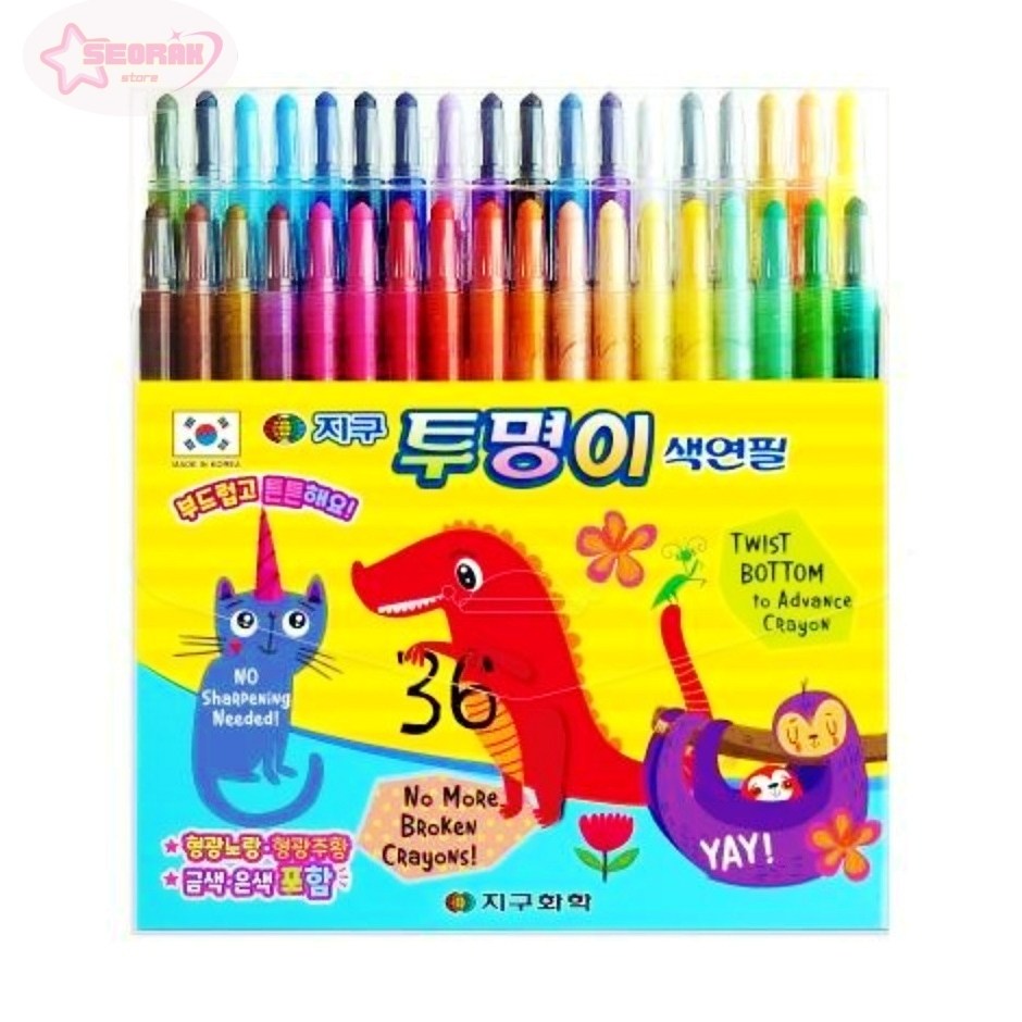 서락 지구화학 투명이 색연필 36색  유아색연필 11,000원