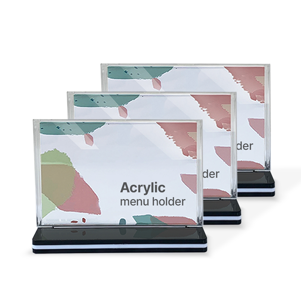 애드라벨 블랙 아크릴 메뉴판 POP 꽂이 가로형, 3개 7,500원