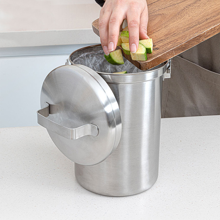 호밍사이 304 스텐 다용도 음식물 쓰레기통 가정용 3L 대용량 주방 쓰레기통 18,500원