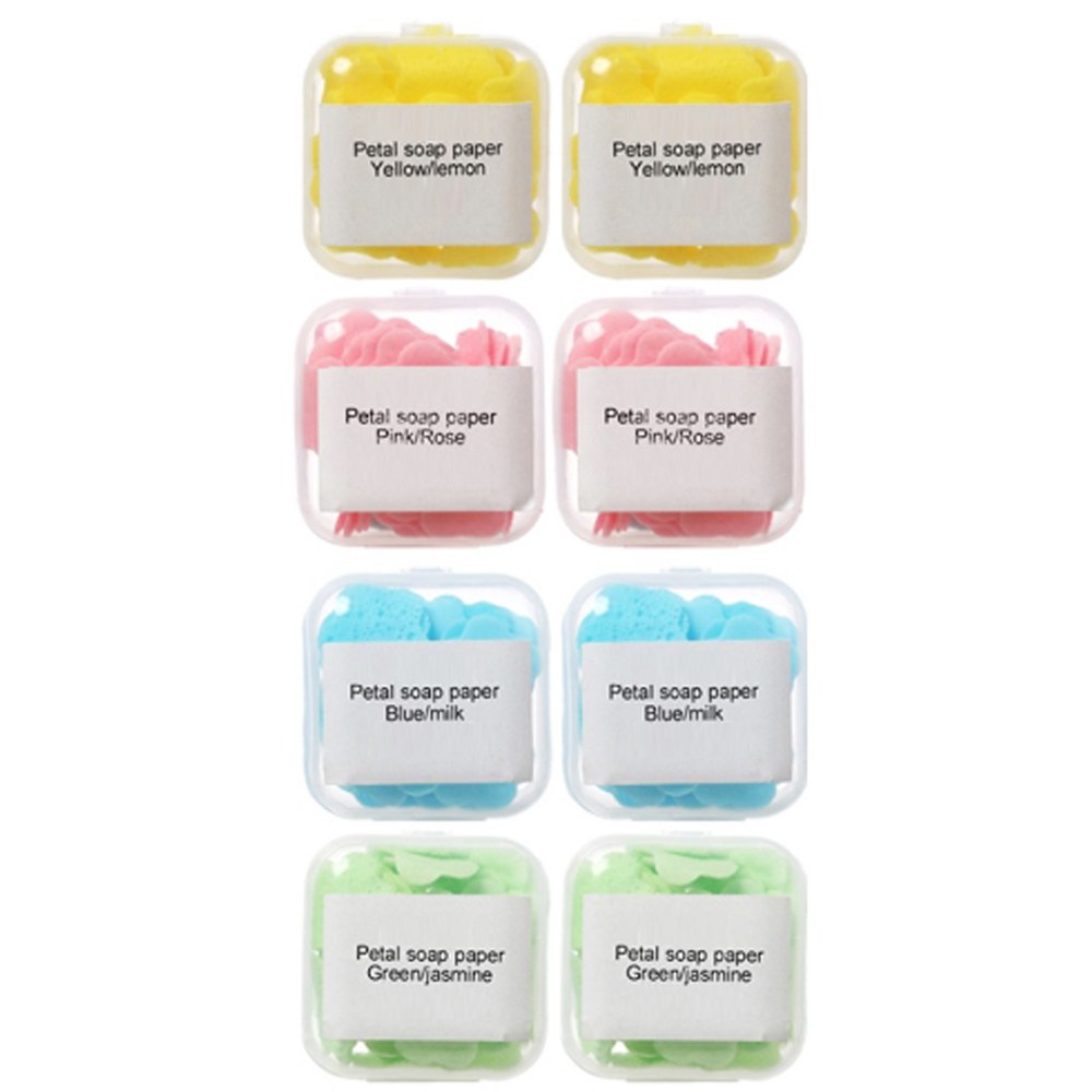 수수보따리 휴대용 꽃잎비누 파스텔비누 일회용 미니비누 캠핑비누 손세정 핸드워시 여행비누, 8개, 1.6g 9,900원