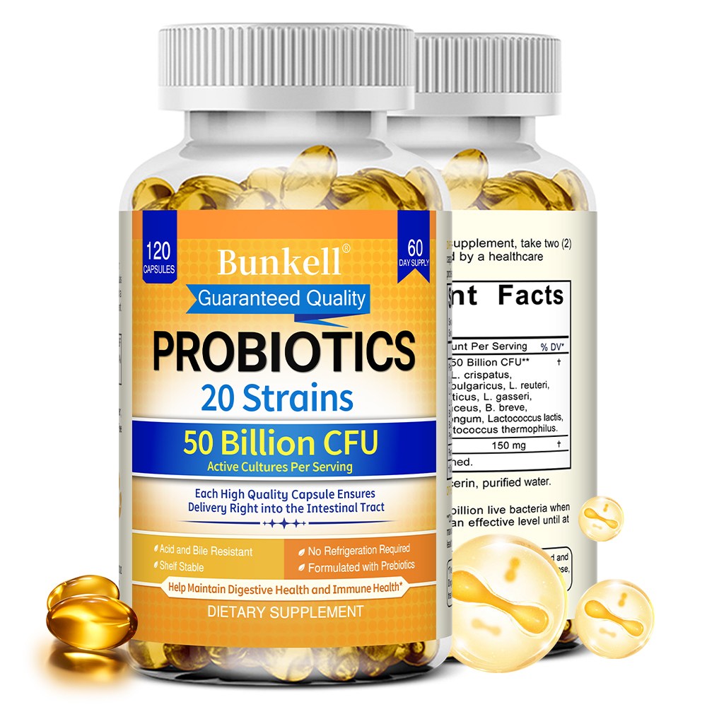 프로바이오틱스 캡슐 500억 CFU 20종 균주, 위산 내성, 냉장 불필요, Non-GMO, 글루텐 프리, 1개, 60회분 18,300원
