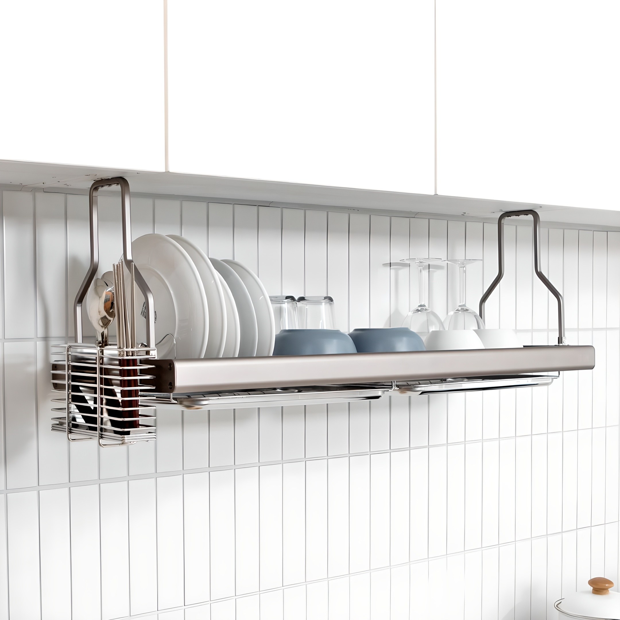 로긴 듀코 부착식 식기 건조대 840, 1단, 흑니켈, 1개 83,780원