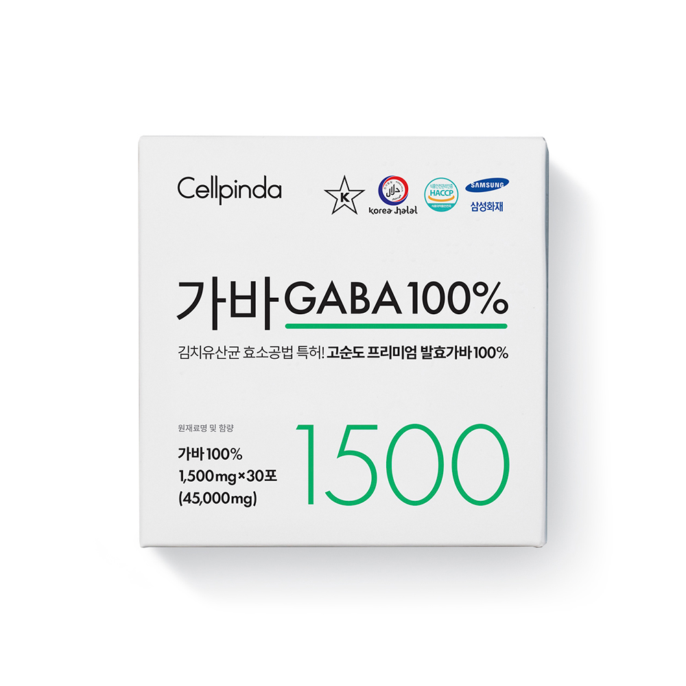 셀핀다 가바 1500mg x 30포 김치유산균 고순도 발효가바, 3개, 45g 149,040원