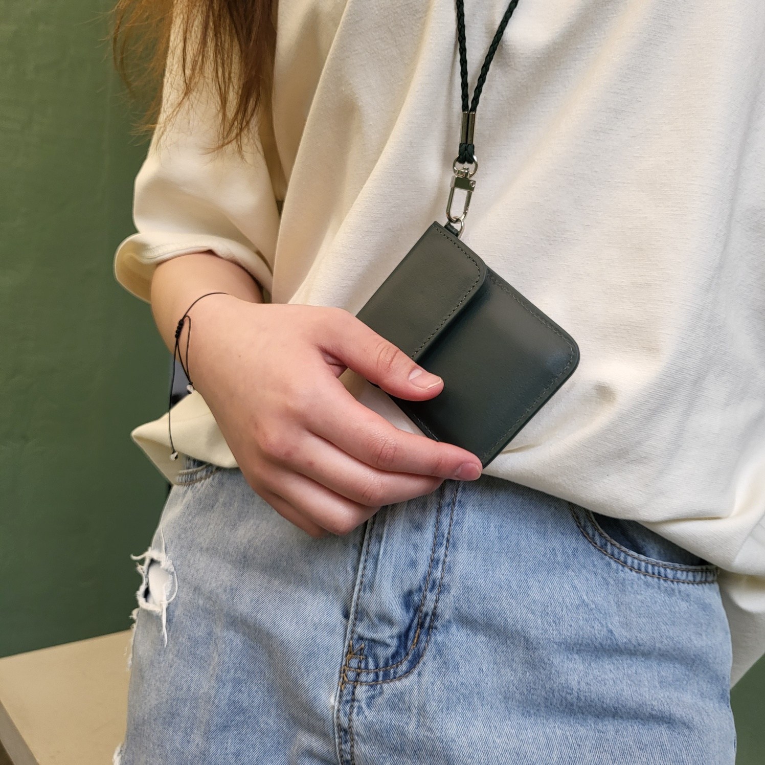 자스나로 BRO-10 천연소가죽 목걸이지갑 교통카드지갑 NFC 중복인식방지특허 31,800원