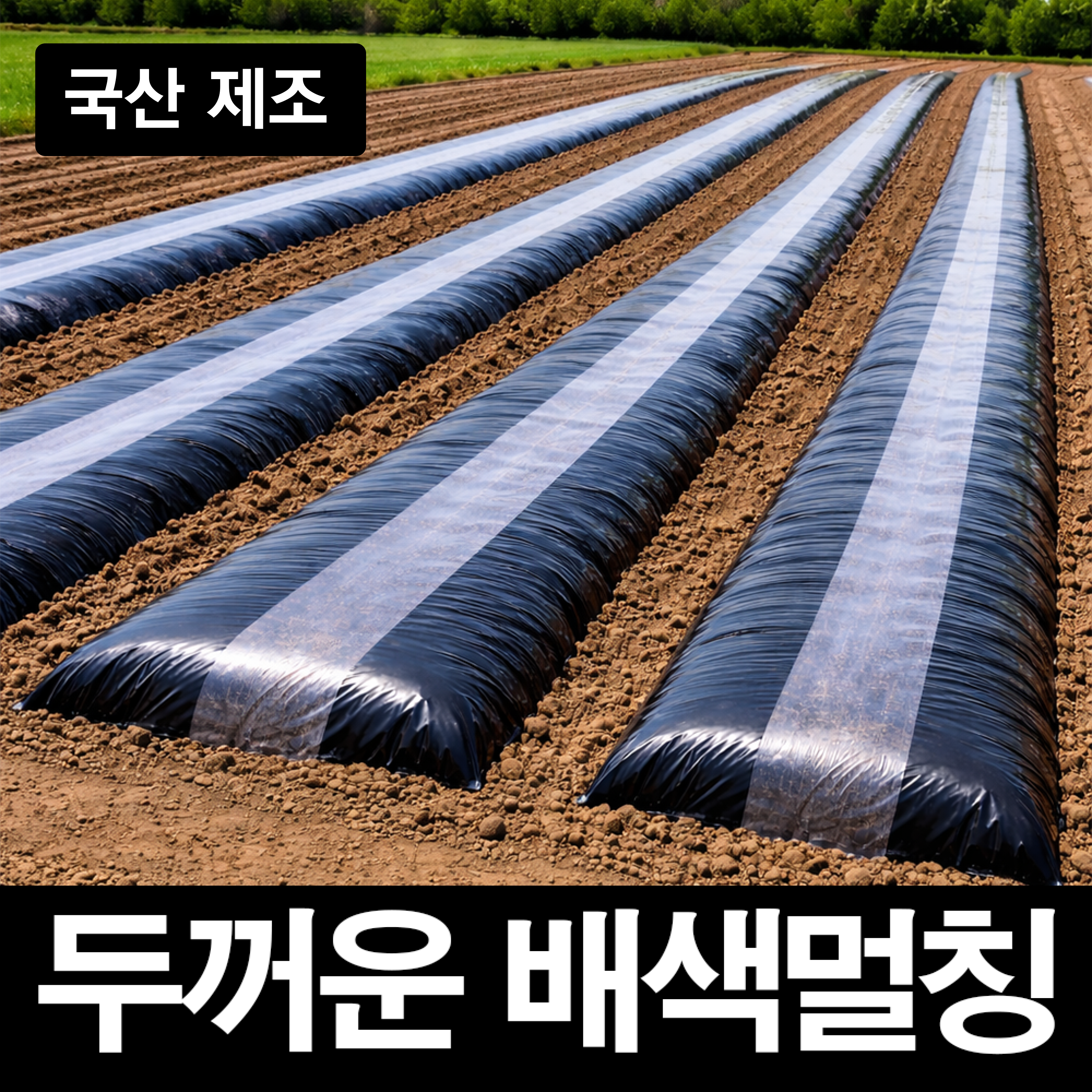농대나온남자 배색 멀칭비닐 두꺼운 두께 0.02, 폭 100cm, 길이 200m 고추 감자 마늘 양파 무 배추 텃밭 농사 농업용 비닐, 1개 24,840원
